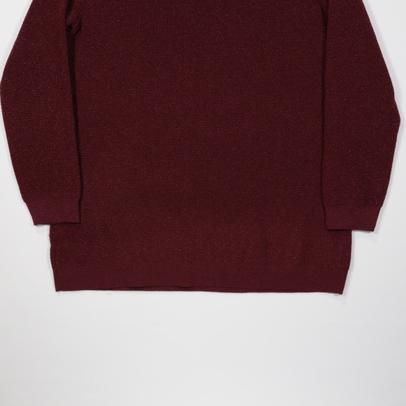 Liz Claiborne Women's Crew‎ Neck Long Sleeve Pullover Sweater Burgundy Size M - Picture 6 of 8